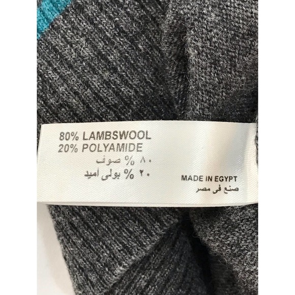 Concrete Casual Men's Shawl Collar Pullover Sweater Lambswool Blend Gray Large - Picture 7 of 9